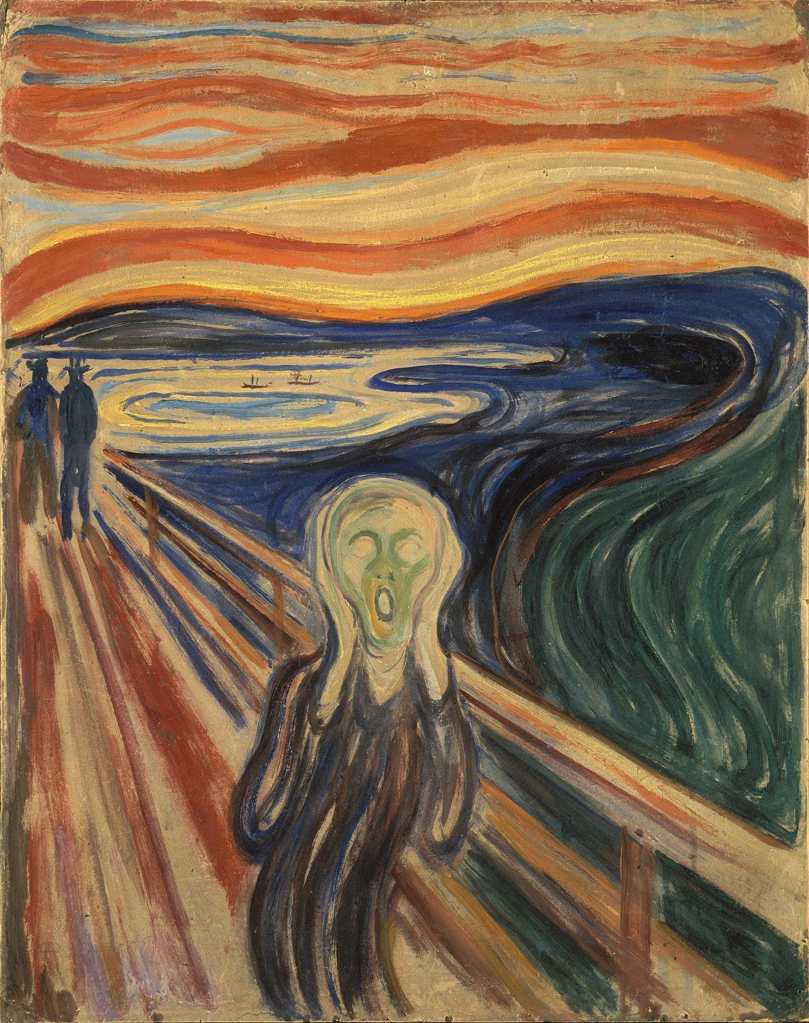 Bức ảnh Tiếng thét nổi tiếng của Edvard Munch. (Nguồn: Internet) Bức ảnh Tiếng thét nổi tiếng của Edvard Munch. (Nguồn: Internet)