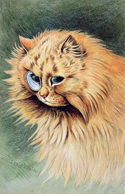 Louis Wain nổi tiếng với những bức tranh vẽ mèo. (Nguồn: Internet).