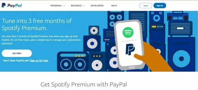 Đăng ký tài khoản Spotify Premium bằng PayPal để nhận Spotify Premium miễn phí (Ảnh: Internet)