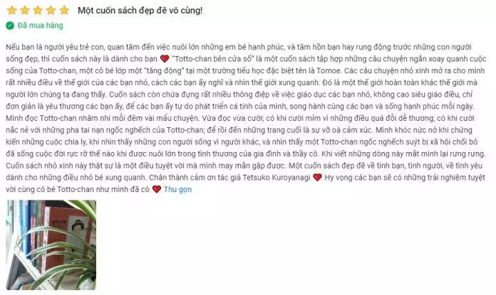 Cảm nhận của độc giả về cuốn sách Tottochan bên cửa sổ. (Ảnh: BlogAnChoi)