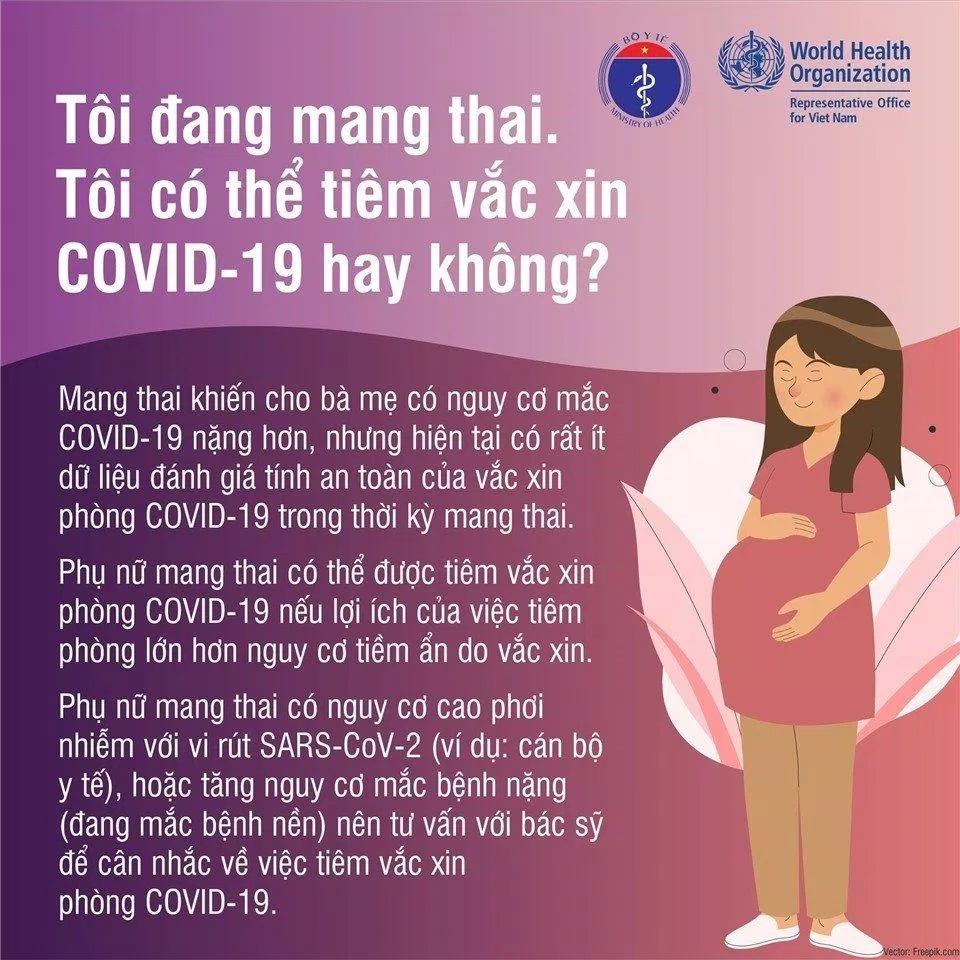 Mang thai có thể tiêm vắc xin hay không? (Ảnh: Internet)