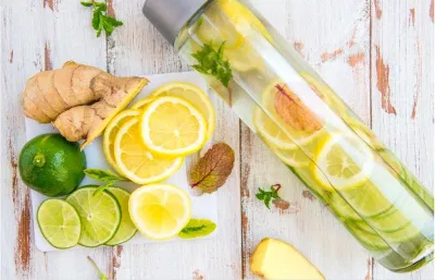 Đồ uống detox chanh và gừng (Nguồn: Internet)