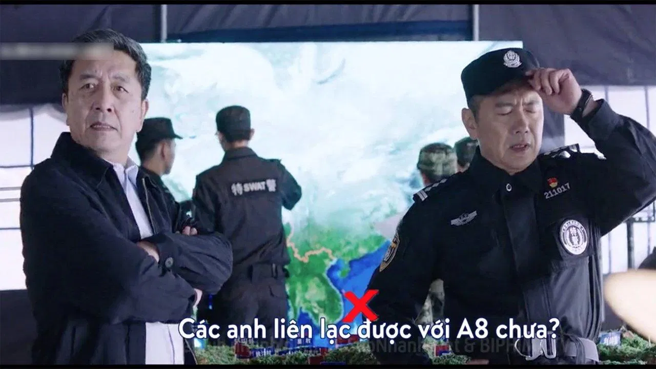 Tấm bản đồ có chứa đường lưỡi bò trong phim Em Là Thành Trì Danh Lũy Của Anh - Ảnh: Internet