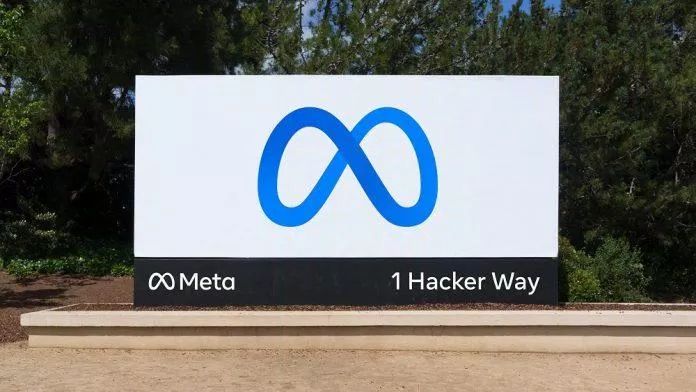 Tấm bảng tại trụ sở công ty đã đổi thành Meta (Ảnh: Internet).