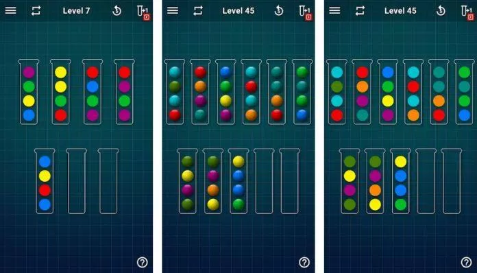 Game Ball Sort Puzzle chơi một tay offline trên điện thoại (Ảnh: Internet).