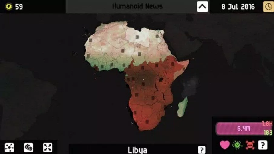 Game mô phỏng dịch bệnh Universe Pandemic 2 (Ảnh: Internet). Game mô phỏng dịch bệnh Universe Pandemic 2 (Ảnh: Internet).