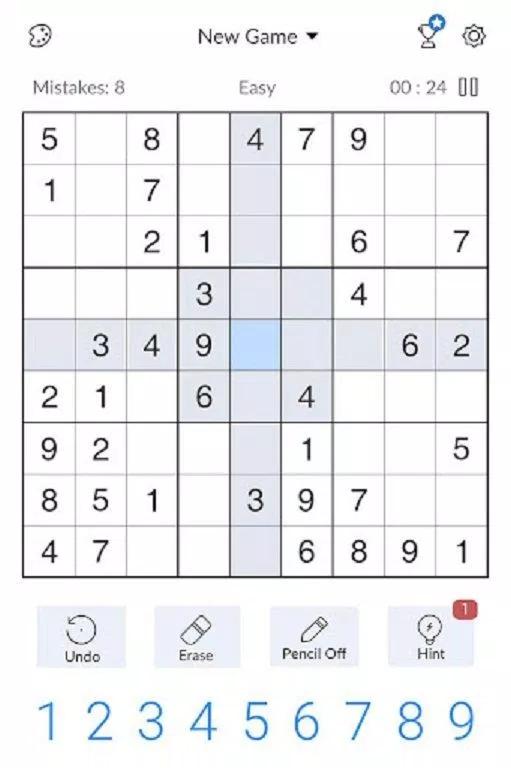 Game giải đố Sudoku chơi trên điện thoại (Ảnh: Internet). Game giải đố Sudoku chơi trên điện thoại (Ảnh: Internet).