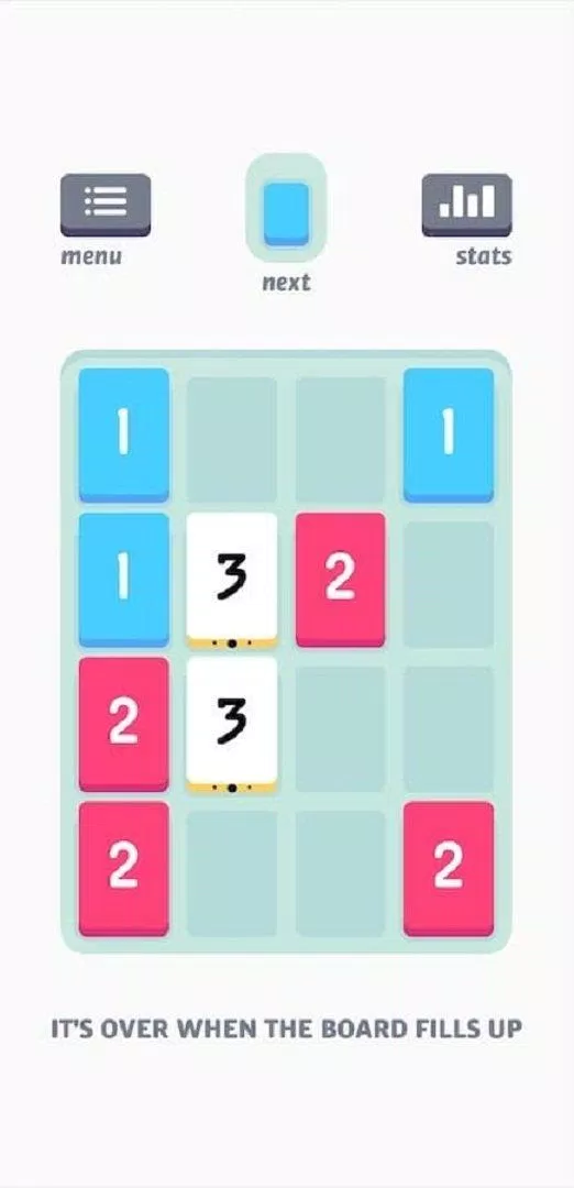 Game Threes chơi trên điện thoại (Ảnh: Internet).