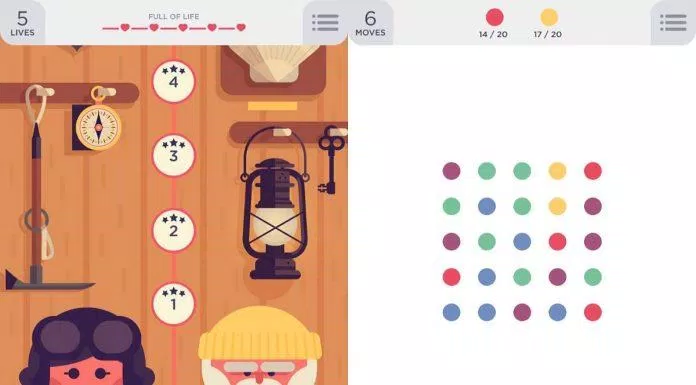 Game giải đố Two Dots cho điện thoại (Ảnh: Internet).