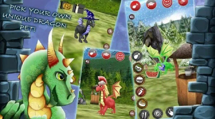Game nuôi thú cưng Dragon Pet trên điện thoại (Ảnh: Internet).