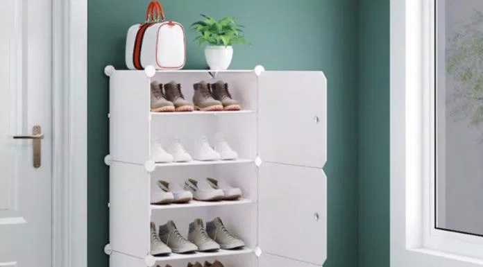 Mẫu tủ giày cố định bằng nhựa. (Ảnh: Internet)