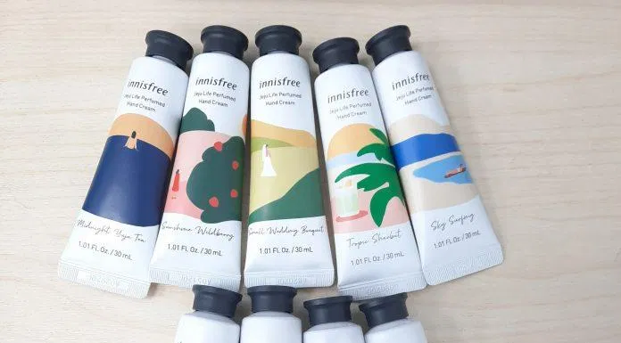 Bộ sản phẩm dưỡng da tay nhiều mùi hương Innisfree Jeju Life Perfumed Hand Cream (Ảnh: Internet)