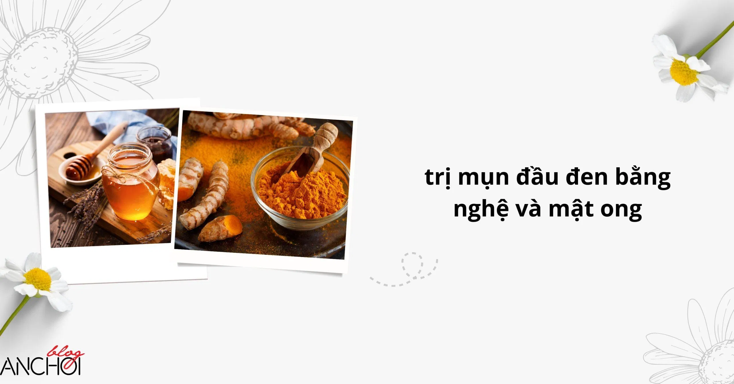 Nghệ và mật ong vẫn luôn được tin dùng trong việc dưỡng sáng da và trị mụn đầu đen đấy nhá ( Nguồn: BlogAnChoi)
