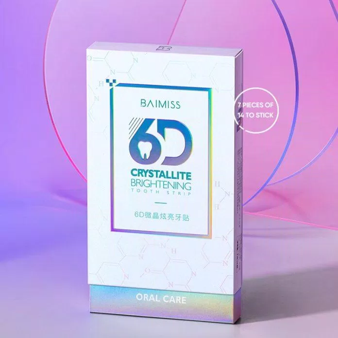 Miếng Dán Trắng Răng Baimiss 6D Crystallite Brightening Tooth Strip (ảnh: internet)