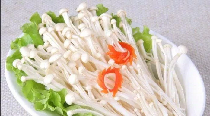 Salad với nấm kim châm (Ảnh: Internet).