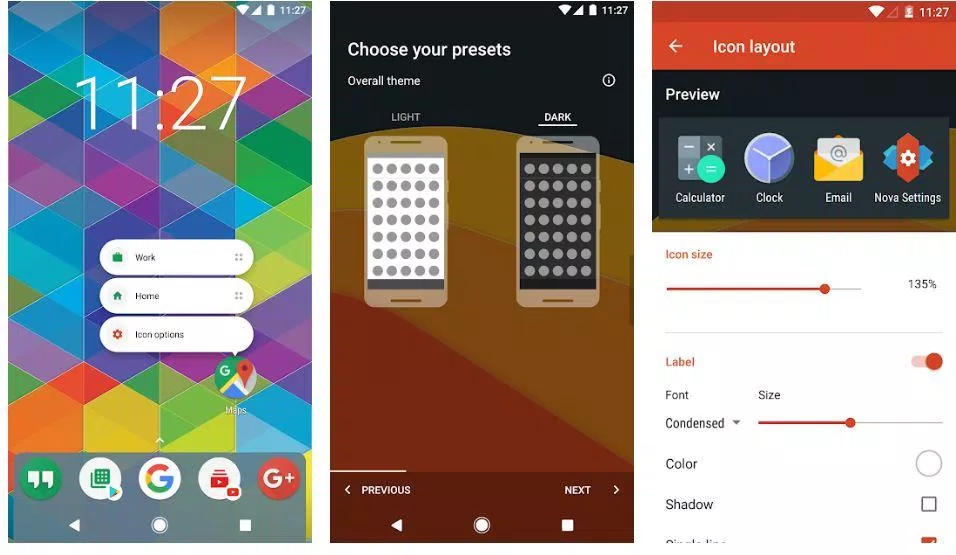Ứng dụng Nova Launcher thay đổi giao diện Android (Ảnh: Internet). Ứng dụng Nova Launcher thay đổi giao diện Android (Ảnh: Internet).
