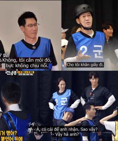 "Bố già" Ji Suk Jin gặp chấn thương trong lúc ghi hình tại Running Man. (Ảnh: Internet).