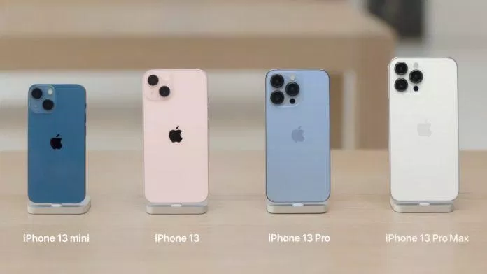 Có thể thấy sự khác nhau về vẻ bề ngoài của 4 phiên bản iPhone 13 (Ảnh: Internet).