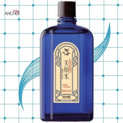 Nước hoa hồng Meishoku Bigansui Medicated Skin Lotion có tone màu xanh đậm thu hút ( Nguồn: BlogAnChoi)