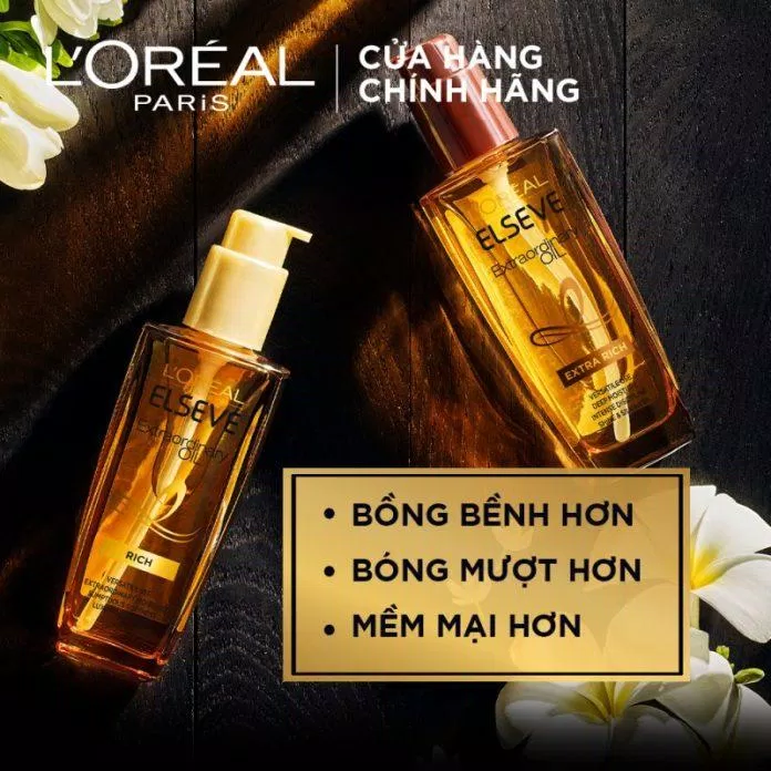 Dầu dưỡng tóc L’Oreal Elseve Extraordinary Oil được chiết xuất từ 6 loại hoa tự nhiên ( Nguồn: internet)