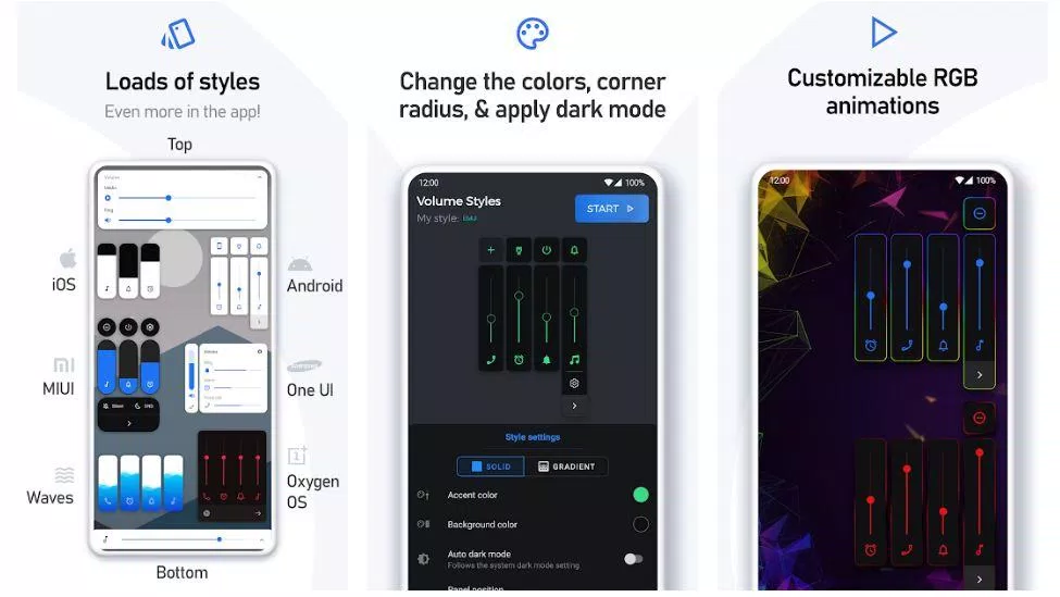 Ứng dụng Volume Styles thay đổi giao diện Android (Ảnh: Internet). Ứng dụng Volume Styles thay đổi giao diện Android (Ảnh: Internet).