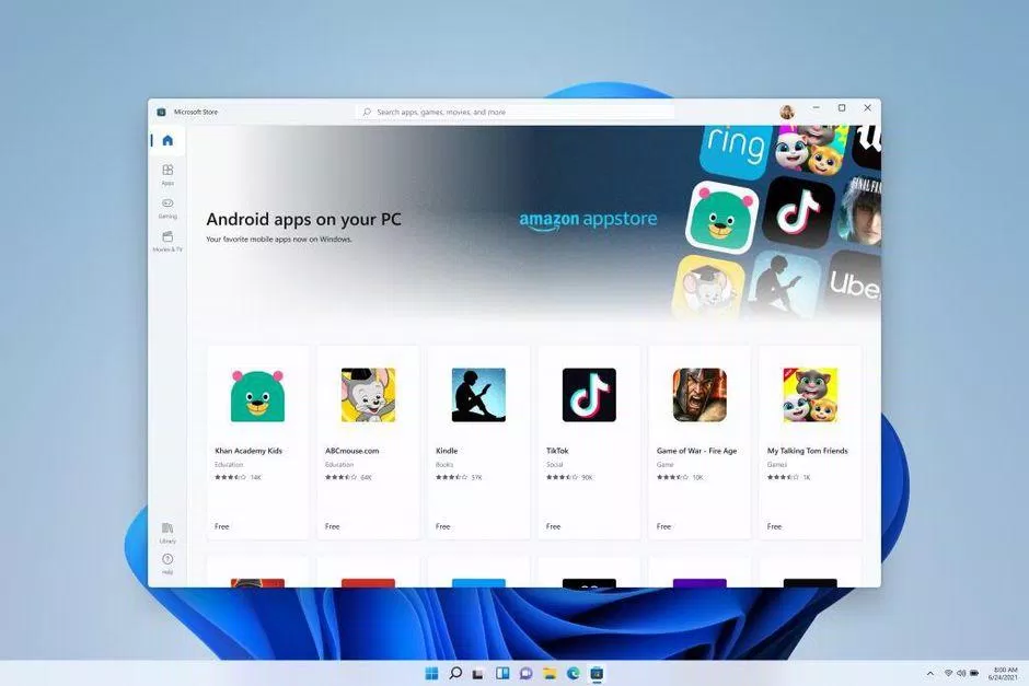 Windows 11 có thể chạy được một số ứng dụng Android (Ảnh: Internet). Windows 11 có thể chạy được một số ứng dụng Android (Ảnh: Internet).
