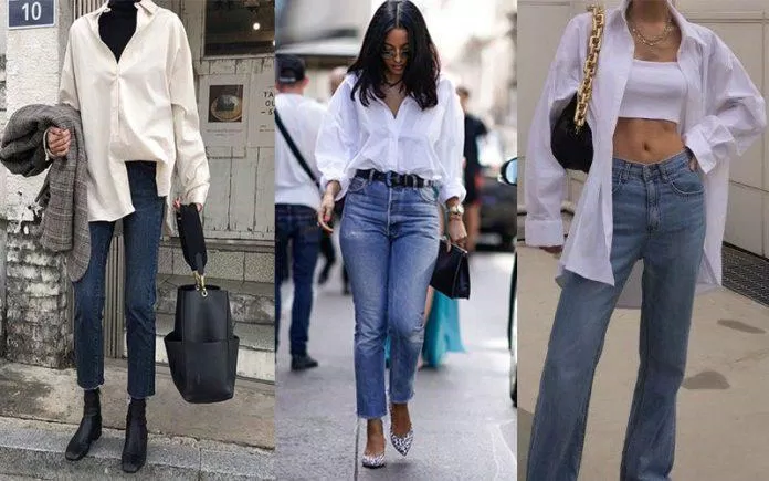 Áo sơ mi trắng - phù hợp với mọi outfit từ đi chơi tới đi làm (Nguồn: Pinterest)