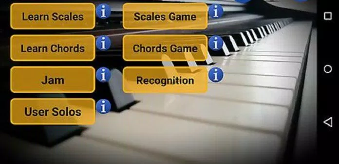Ứng dụng Piano Scales & Chords Free trên điện thoại (Ảnh: Internet).
