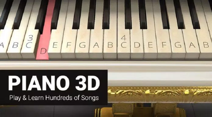 Ứng dụng Piano 3D trên điện thoại (Ảnh: Internet).