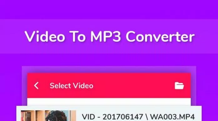 Ứng dụng Video To MP3 Converter trên điện thoại (Ảnh: Internet).
