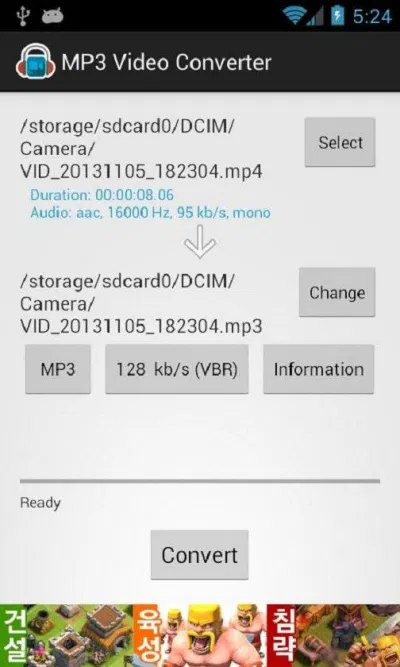 Ứng dụng MP3 Video Converter trên điện thoại (Ảnh: Internet). Ứng dụng MP3 Video Converter trên điện thoại (Ảnh: Internet).