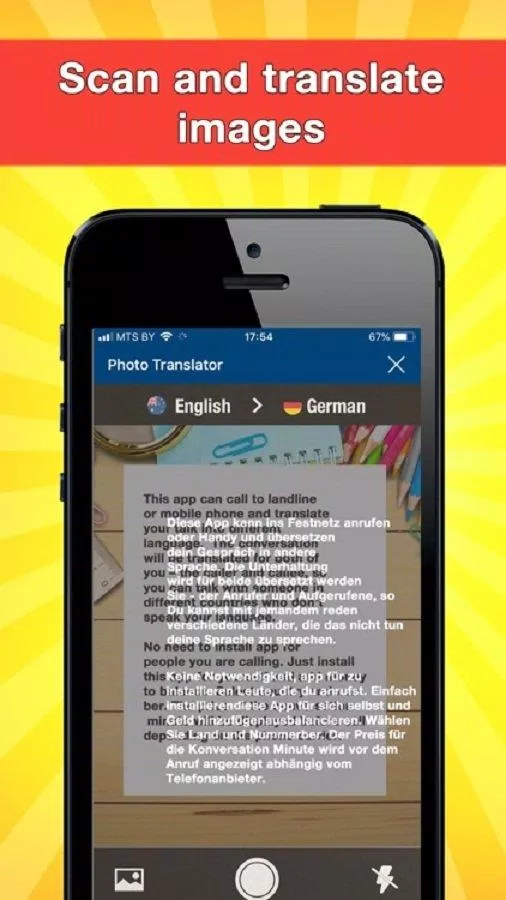 Ứng dụng dịch hình ảnh Translate image and photo trên điện thoại (Ảnh: Internet).