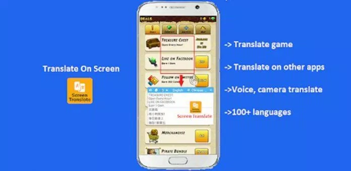 Ứng dụng dịch hình ảnh Translate On Screen trên điện thoại (Ảnh: Internet).
