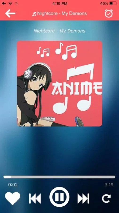 Ứng dụng Anime Music Collection trên điện thoại (Ảnh: Internet).