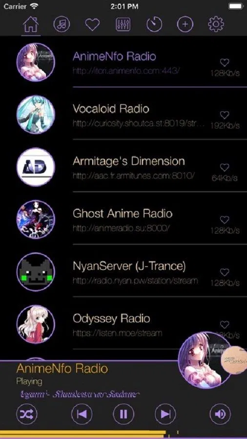 Ứng dụng Anime Music Radio Stations trên điện thoại (Ảnh: Internet). Ứng dụng Anime Music Radio Stations trên điện thoại (Ảnh: Internet).