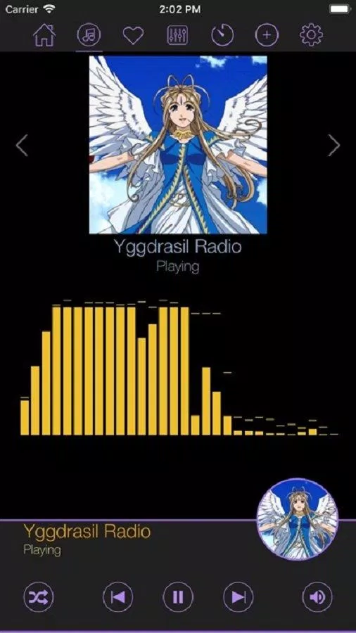 Ứng dụng Anime Music Radio Stations trên điện thoại (Ảnh: Internet).