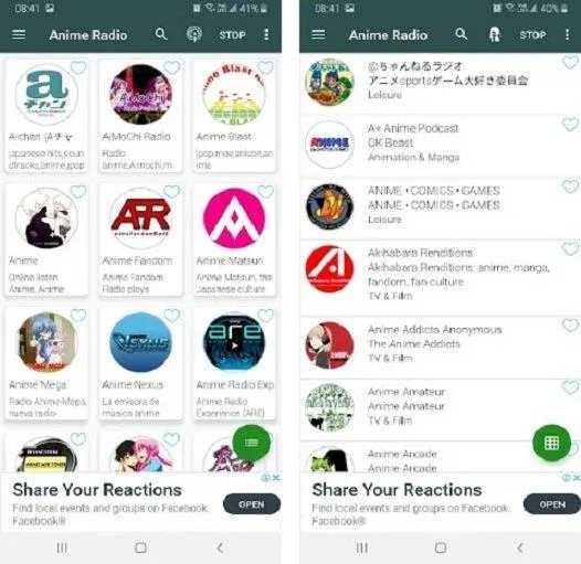 Ứng dụng Anime Radio trên điện thoại (Ảnh: Internet). Ứng dụng Anime Radio trên điện thoại (Ảnh: Internet).