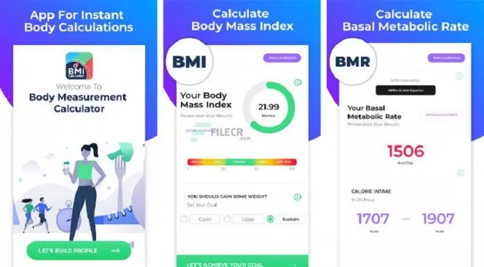 Ứng dụng BMI Calculator: Body Fat Percentage & Ideal Weight trên điện thoại (Ảnh: Internet).