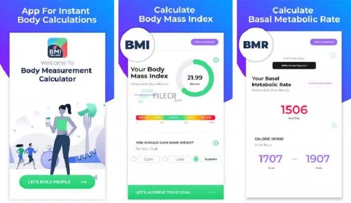 Ứng dụng BMI Calculator: Body Fat Percentage & Ideal Weight trên điện thoại (Ảnh: Internet).