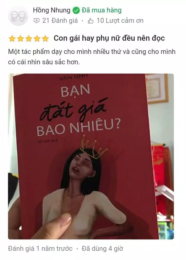 Đánh giá của bạn đọc về "Bạn đắt giá bao nhiêu?" trên Tiki (Nguồn ảnh: BlogAnChoi).