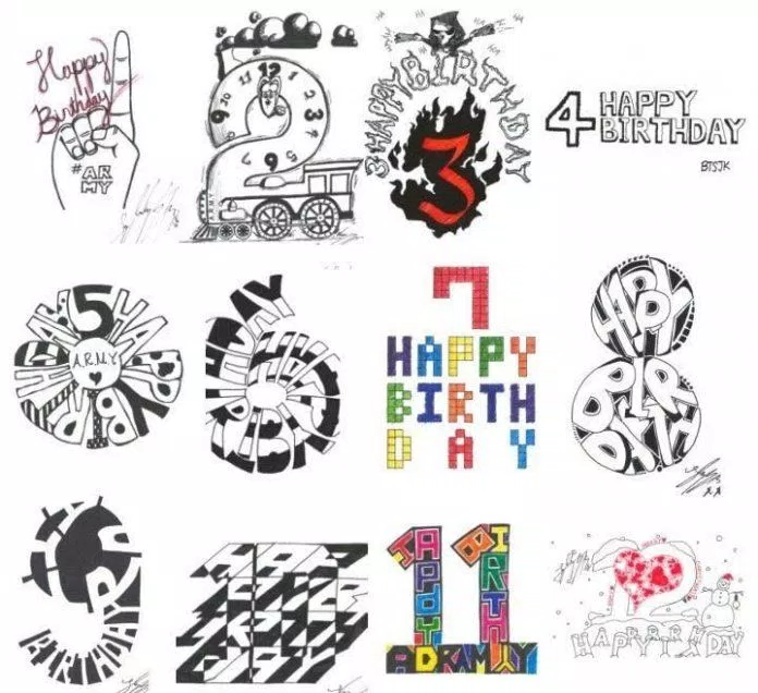Những tác phẩm chúc mừng sinh nhật sáng tạo của Jungkook