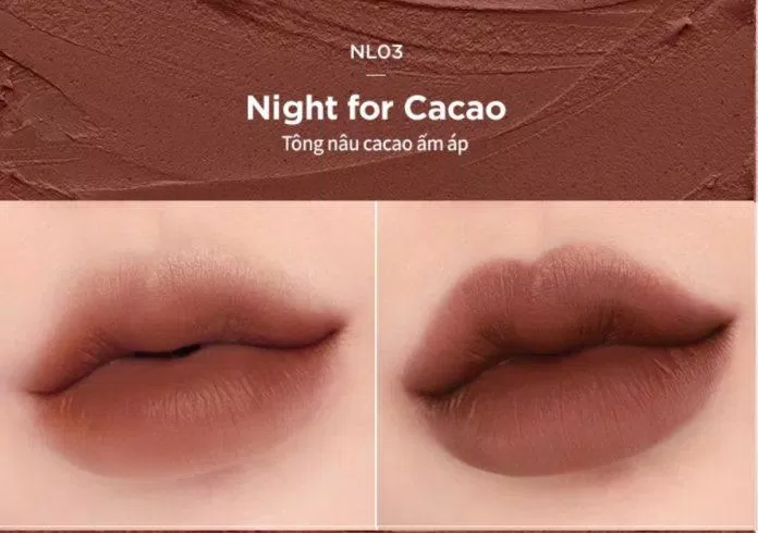 Màu son NL03 trong BST Merzy In The Lipstick ( Nguồn: internet)