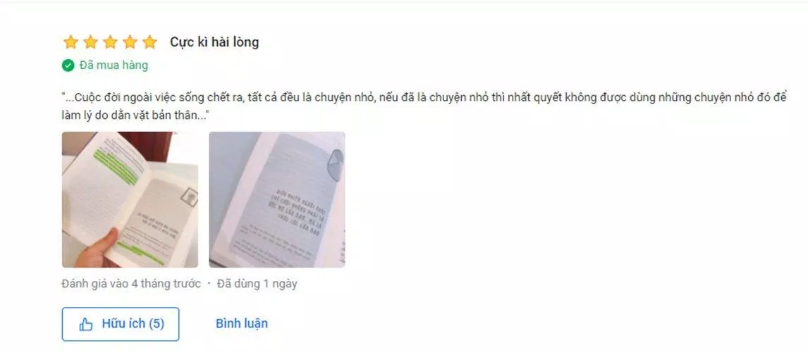 Đánh giá, nhận xét của khách hàng về quyển sách Đừng Lựa Chọn An Nhàn Khi Còn Trẻ (Ảnh: BlogAnChoi)