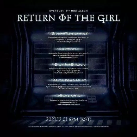 "Return of The Girl" phát hành ngày 1/12 (Ảnh: Internet). "Return of The Girl" phát hành ngày 1/12 (Ảnh: Internet).