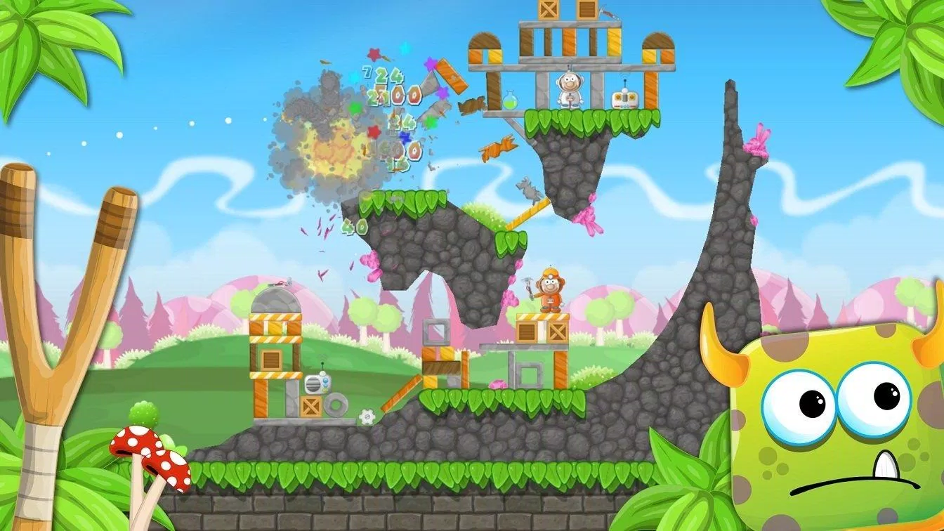 Game Slingshot Monsters trên điện thoại (Ảnh: Internet). Game Slingshot Monsters trên điện thoại (Ảnh: Internet).