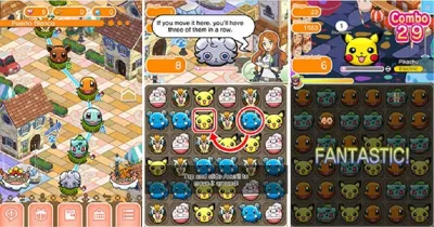 Game Pokemon Shuffle chơi trên điện thoại (Ảnh: Internet). Game Pokemon Shuffle chơi trên điện thoại (Ảnh: Internet).