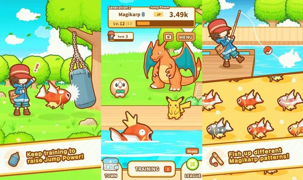 Game Pokemon: Magikarp Jump chơi trên điện thoại (Ảnh: Internet).