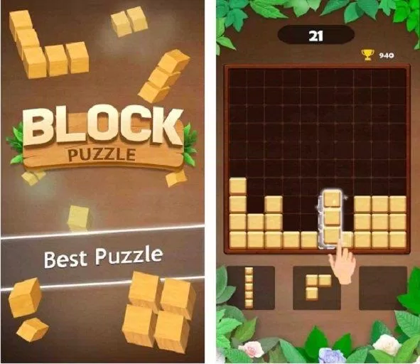 Game Woody Block Puzzle trên điện thoại (Ảnh: Internet).