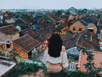 Phố cổ Hội An nhìn từ trên cao (Ảnh: Internet). Phố cổ Hội An nhìn từ trên cao (Ảnh: Internet).