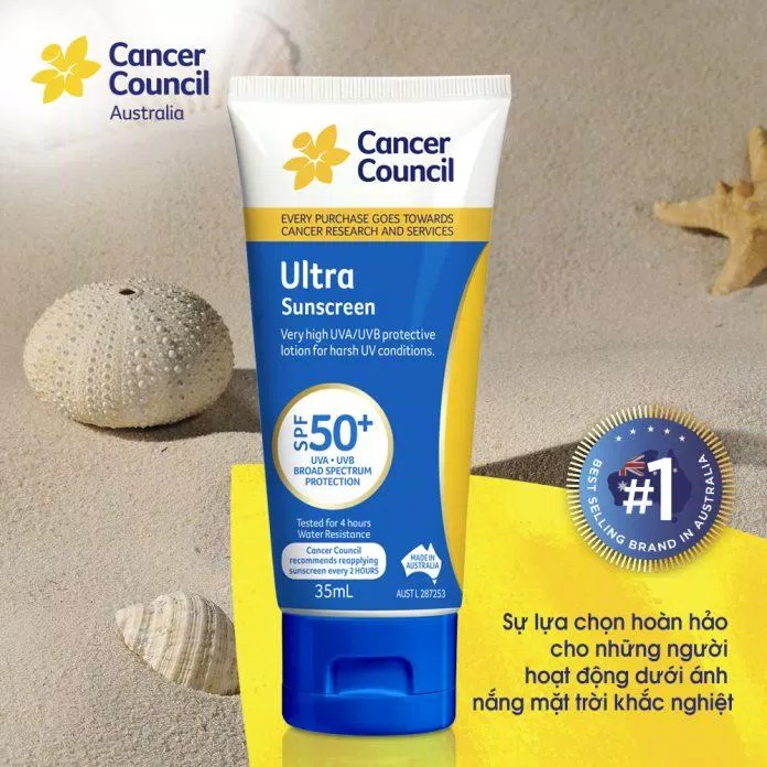 Kem chống nắng Cancer Council Ultra Sunscreen bảo vệ da tối đa mạnh mẽ nhất ( Nguồn: internet)